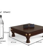 Bloomart Handmade Beautiful Design Chowki ( Teak Wood )