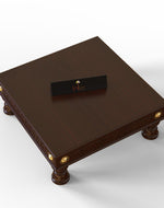 Bloomart Handmade Beautiful Design Chowki ( Teak Wood )