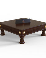 Bloomart Handmade Beautiful Design Chowki ( Teak Wood )