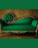 Bloomart Victorian Style Teak Wood Velvet Upholstery Chaise Lounge Couch - Bloomart