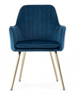 Wooden Twist Bonzer Velvet Fabric Modern Cafe Dining Chair with Metal Legs Stylish Seating for Kitchen and Dining Room