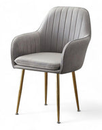 Wooden Twist Bonzer Velvet Fabric Modern Cafe Dining Chair with Metal Legs Stylish Seating for Kitchen and Dining Room