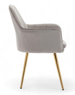 Wooden Twist Bonzer Velvet Fabric Modern Cafe Dining Chair with Metal Legs Stylish Seating for Kitchen and Dining Room