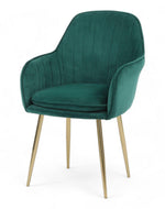 Wooden Twist Bonzer Velvet Fabric Modern Cafe Dining Chair with Metal Legs Stylish Seating for Kitchen and Dining Room