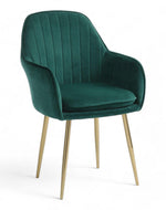 Wooden Twist Bonzer Velvet Fabric Modern Cafe Dining Chair with Metal Legs Stylish Seating for Kitchen and Dining Room