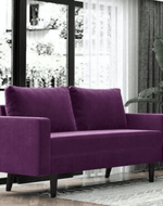 Bloomart Allay Designer Handmade Velvet Fabric Solid Wood Soft & Comfortable Sofa Set - Bloomart