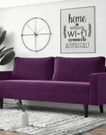 Bloomart Allay Designer Handmade Velvet Fabric Solid Wood Soft & Comfortable Sofa Set - Bloomart