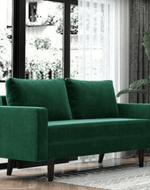Bloomart Allay Designer Handmade Velvet Fabric Solid Wood Soft & Comfortable Sofa Set - Bloomart
