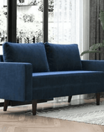 Bloomart Allay Designer Handmade Velvet Fabric Solid Wood Soft & Comfortable Sofa Set