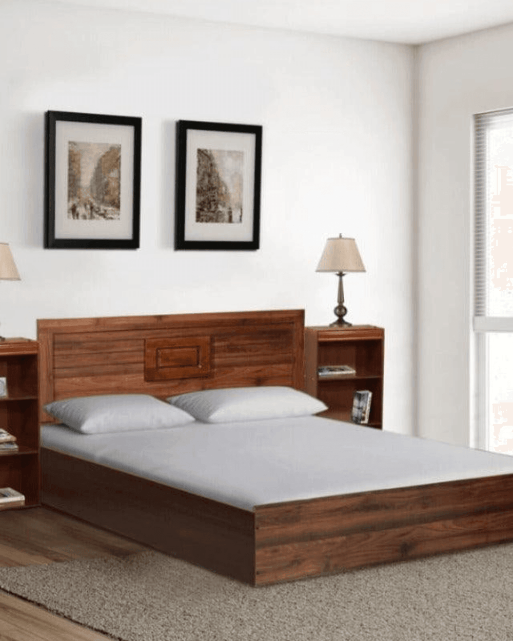 Wooden Twist Queen Size Bed