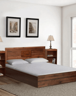 Wooden Twist Queen Size Bed