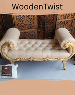 Montérno Sheesham Wood 2 Seater Bench Couch