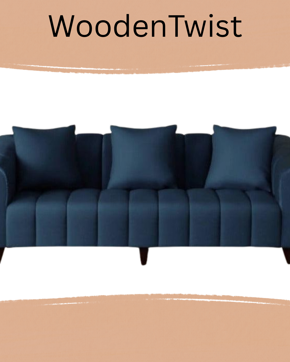 Premium Rolled Arms 3 Seater Sofa