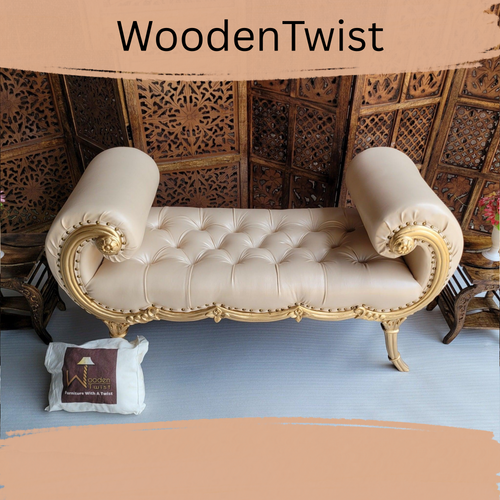 Montérno Sheesham Wood 2 Seater Bench Couch