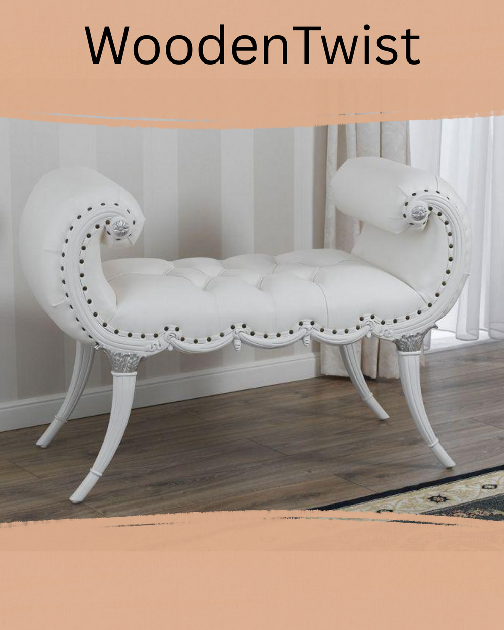Ritzy Sheesham Wood Bench Couch