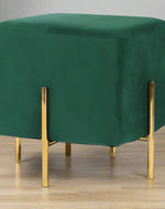 Bloomart Luxury Velvet Square Foot Stool Ottoman Pouf - Plush and Stylish Home Decor Accent