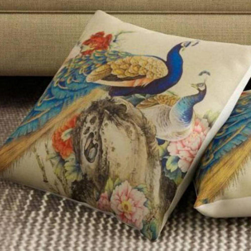 Fabrahome Jute Cushion Cover, Multicolor, 5 Piece
