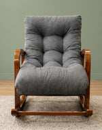 Wooden Bloomart Rocking Chair with Cushioned Seat | Modern Living Room Accent Chair Product Description: