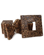 Wooden Antique Square Shaped Coffee Table With 4 Stool
