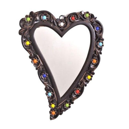 Wooden Antique With Handicraft Work Fancy Design Mirror