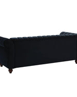 Designer Velvet Rolled Arm Chesterfield Sofa (3 Seater)