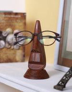 Wooden Nose Shaped Spectacle Holder Specs Stand For Office Desktop/Tabletop - Bloomart