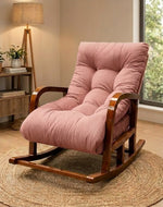 Wooden Bloomart Rocking Chair with Cushioned Seat | Modern Living Room Accent Chair Product Description: