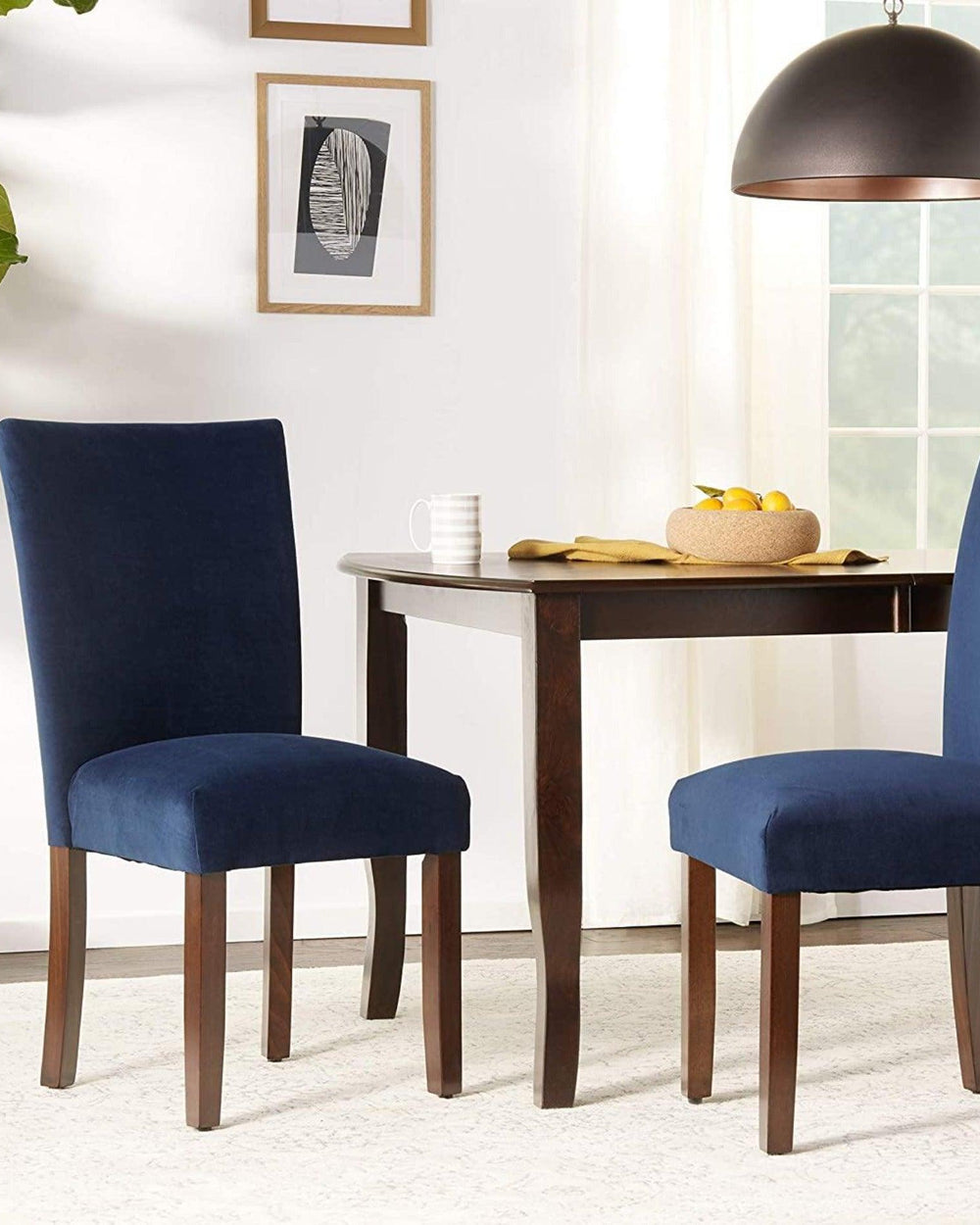 Trendy Accent Dining Chair in Velvet (Set of 2) - WoodenTwist