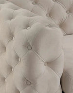 Bloomart Sapphira Modern Elegant Button Tufted Design Solid Wood 3 Seater Sofa with Comfortable Cushions ( Metal Legs )