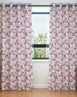 Fabrahome Light Filtering 10 Ft Rectangular Holland Fabric Curtain ( Purple ) - Bloomart