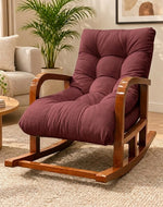 Wooden Bloomart Rocking Chair with Cushioned Seat | Modern Living Room Accent Chair Product Description: