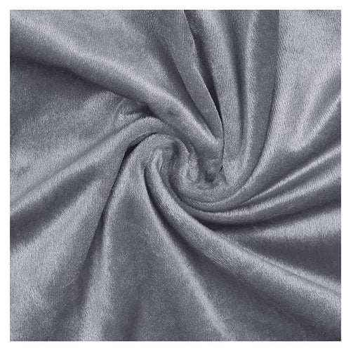 Velours Dark Grey Plain Velvet Fabric