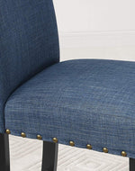 Wooden Twist Nailhead Trim Teak Wood Wooden Dining Chairs ( Set of 2 )