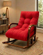 Wooden Bloomart Rocking Chair with Cushioned Seat | Modern Living Room Accent Chair Product Description:
