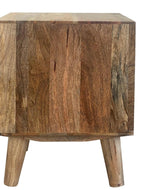 Bloomart Nucleus Carved Mango Wood Bedside Table