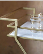 Anatole Solid Metal 2-Tier Bar Cart Trolley