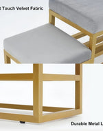 Elanza Double Cushion Solid Metal Shoe Rack in Golden Finish