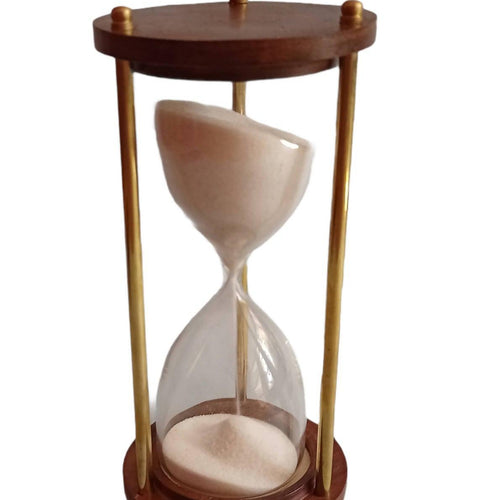 Metal Brass Antique Sand Clock (Gold)