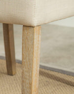 Wooden Twist Button Tufted Parsons Teak Wood Dining Chair (Set of 2)