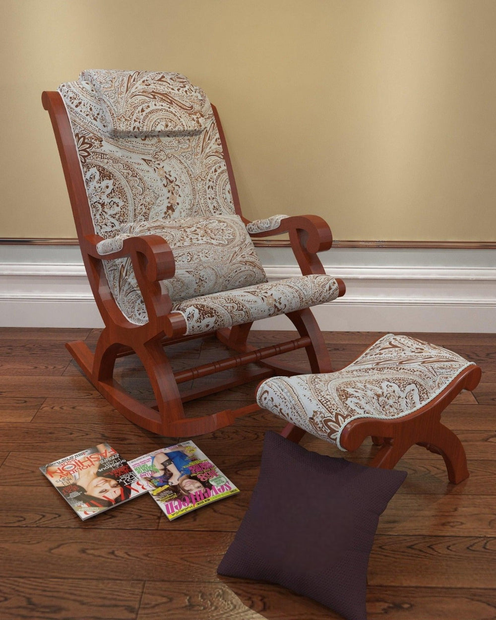 Azure Premium Rocking Chair with Foot Rest & Pillow