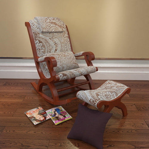 Azure Premium Rocking Chair with Foot Rest & Pillow