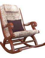 Mecedora Rocking Chair With Textured Suede Fabric