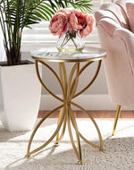 Golden Flower Sofa Side Table. - Bloomart
