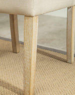 Wooden Twist Button Tufted Parsons Teak Wood Dining Chair (Set of 2)