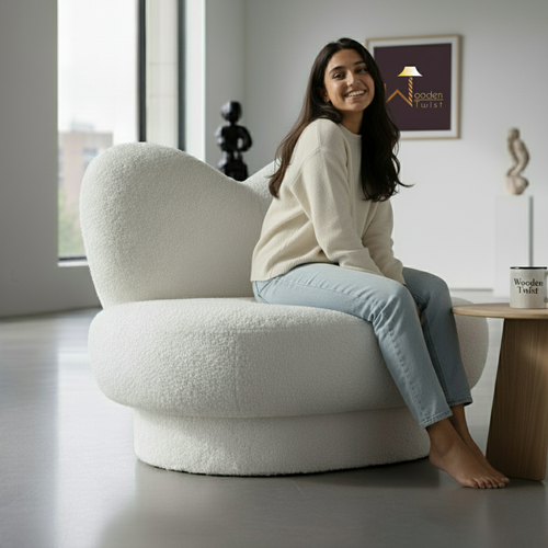 Bloomart Bluzzx Heart Shape Unique Romantic Accent Loveseat Sofa In Soft Fabric