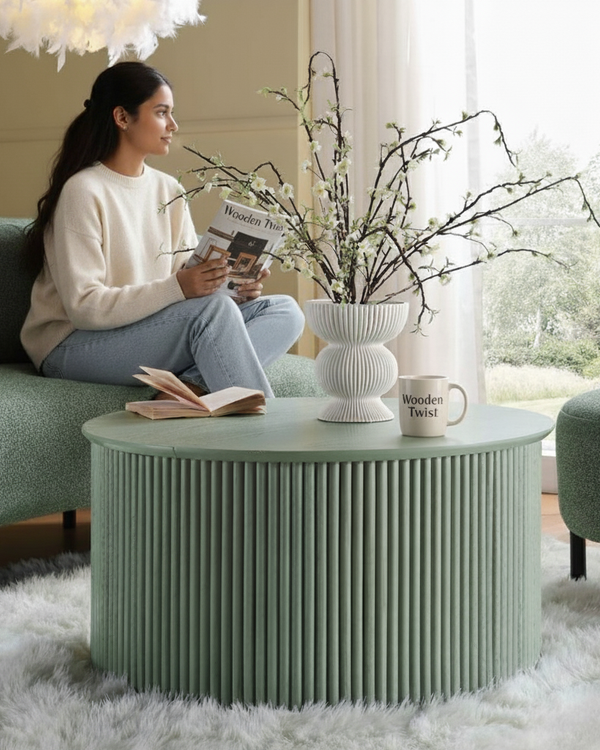 Round modern coffee table