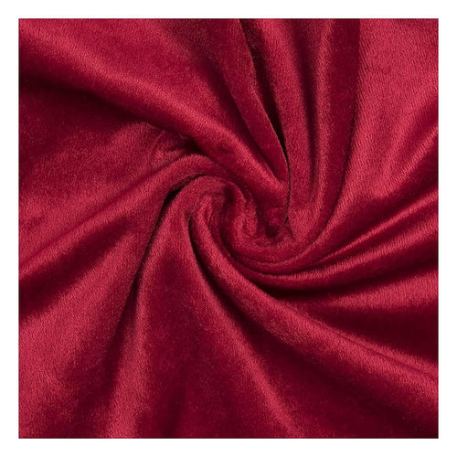 Velours Printed Velvet Fabric - Maroon Velvet