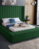 Upholstered Panel Bed Frame Wing Back Headboard - WoodenTwist