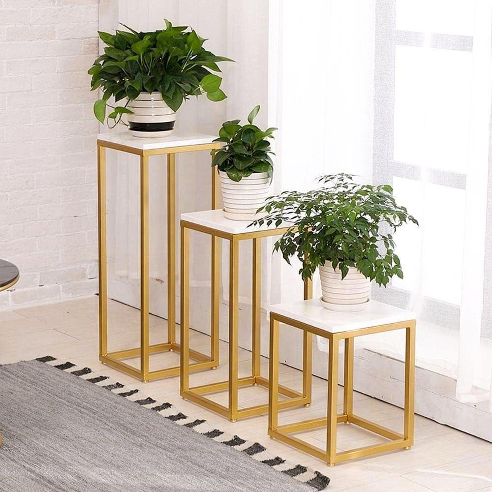 Square Marble top Pot Stand. - Bloomart