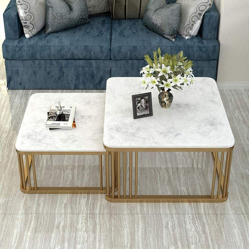 Square Center Nesting Tables Set. - Bloomart